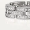 Maillon Panthere-ring, treradig, pavé
