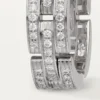 Maillon Panthere-ring, treradig, pavé