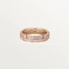 Maillon Panthere smal vigselring, 2 halva rader med diamantbeläggning – rosa guld, diamanter – Cartier