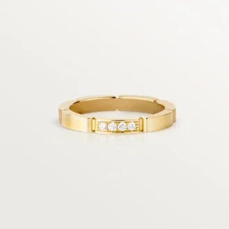 Maillon Panthere vigselring – gult guld, diamanter – Cartier