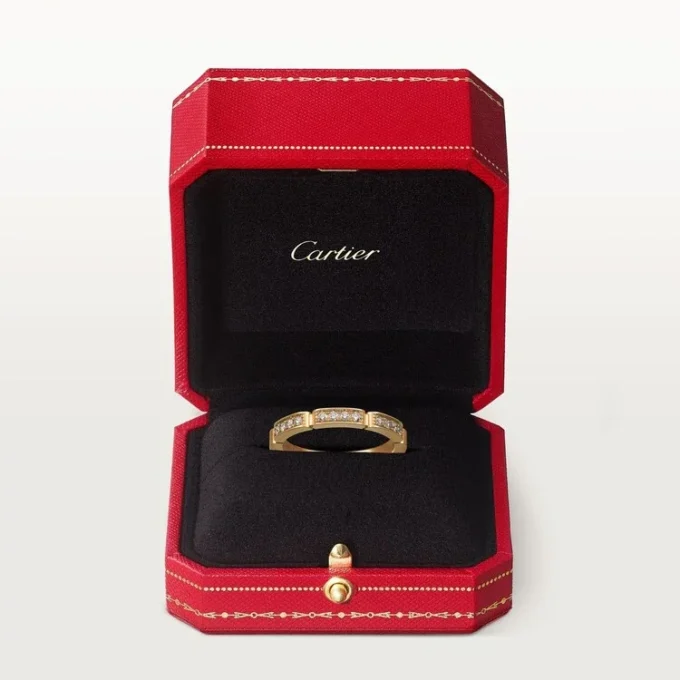 Maillon Panthere vigselring – gult guld, diamanter – Cartier