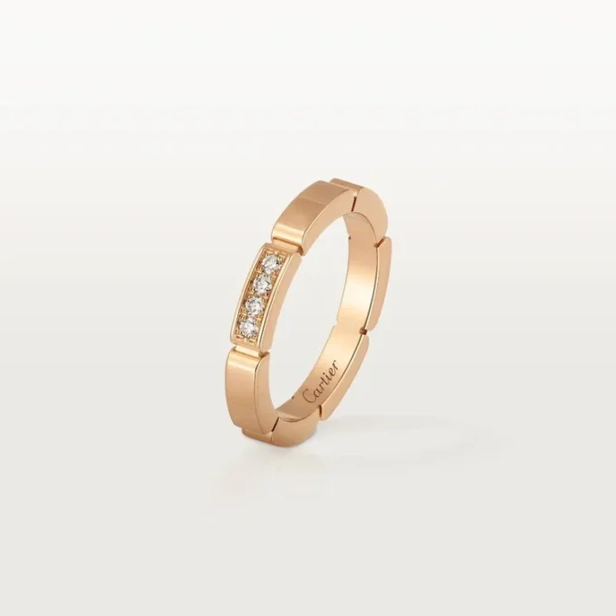 Maillon Panthere vigselring – rosa guld, diamanter – Cartier