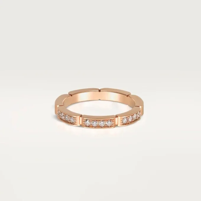 Maillon Panthere vigselring – rosa guld, diamanter – Cartier
