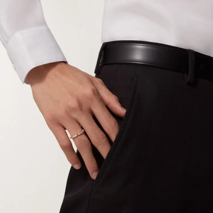 Maillon Panthere vigselring – rosa guld, diamanter – Cartier