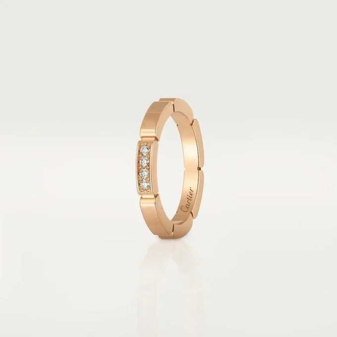 Maillon Panthere vigselring – rosa guld, diamanter – Cartier