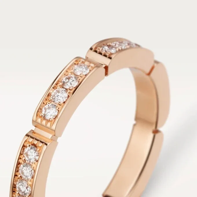 Maillon Panthere vigselring – rosa guld, diamanter – Cartier