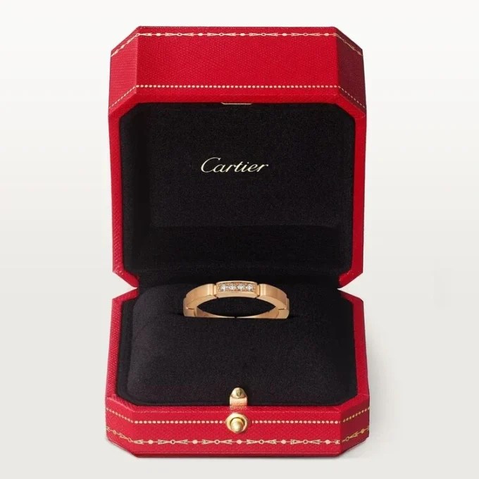 Maillon Panthere vigselring – rosa guld, diamanter – Cartier
