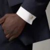 Manschettknappar med fjädermotiv Manschettknappar med fjädermotiv