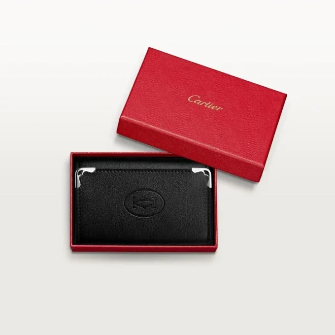 Nyckelring med 6 nyckelhållare, Must De Cartier – svart kalvskinn, rostfritt stål – Cartier Nyckelring med 6 nyckelhållare, Must De Cartier – svart kalvskinn, rostfritt stål – Cartier