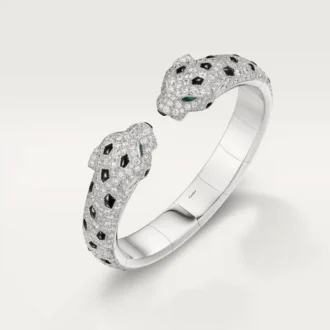 Panthere De Cartier-armband, ledat, pavé