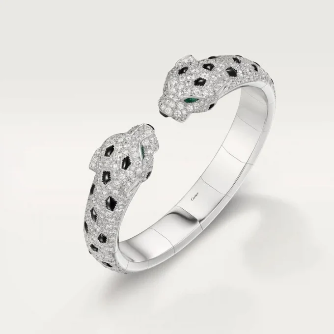 Panthere De Cartier-armband, ledat, pavé