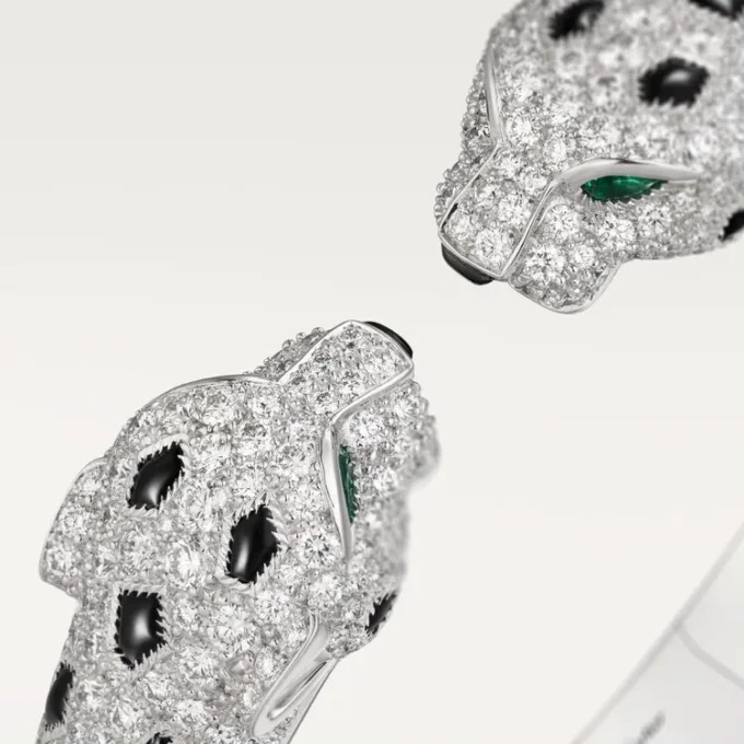 Panthere De Cartier-armband, ledat, pavé