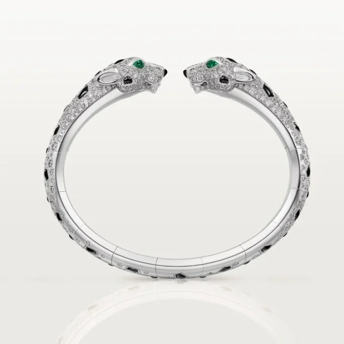 Panthere De Cartier-armband, ledat, pavé
