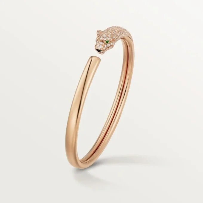 Panthere De Cartier-armband, liten modell, halvpavé