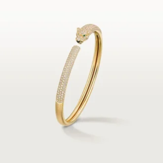 Panthere De Cartier-armband, liten modell, halvpavé