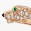 Panthere De Cartier-armband, liten modell, halvpavé