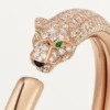 Panthere De Cartier-armband, liten modell, halvpavé