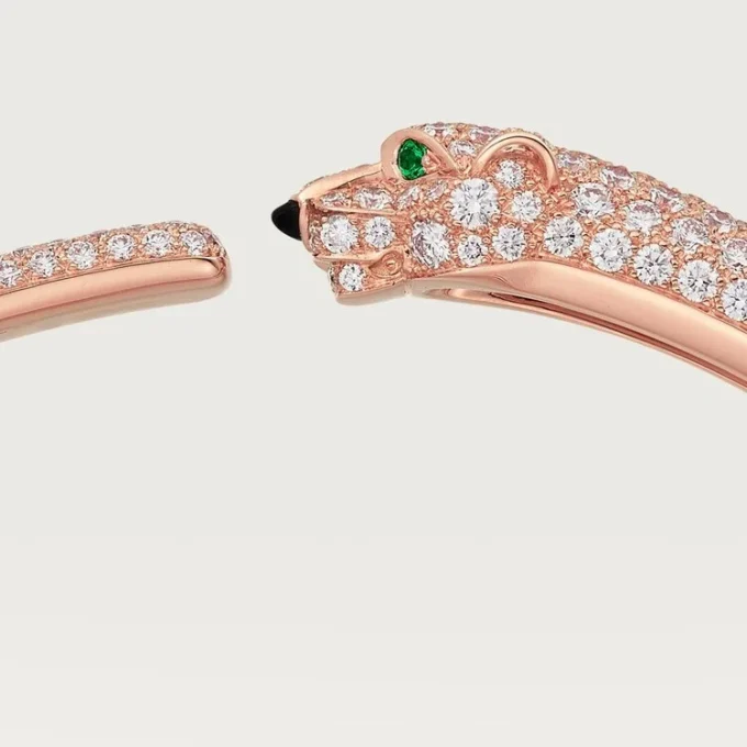 Panthere De Cartier-armband, liten modell, pavé