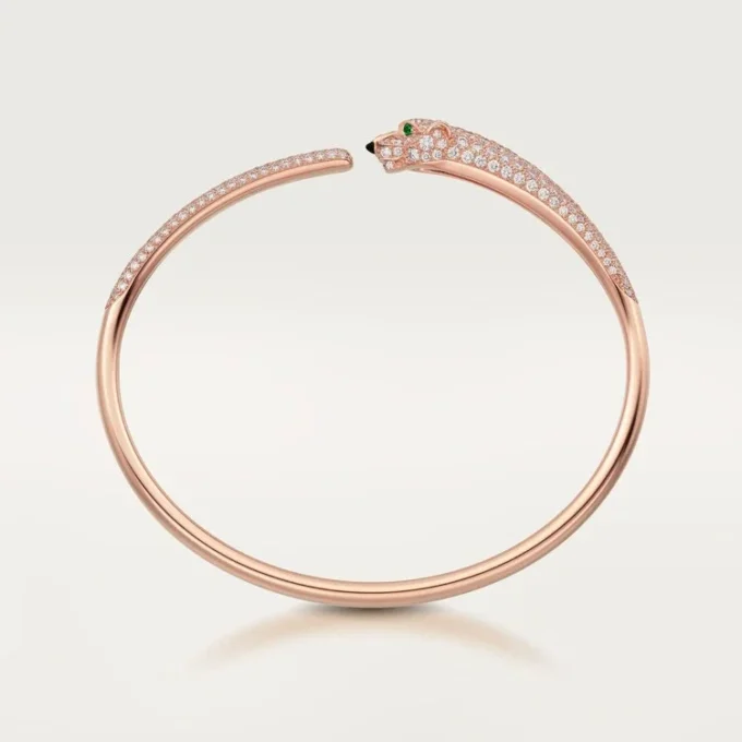 Panthere De Cartier-armband, liten modell, pavé