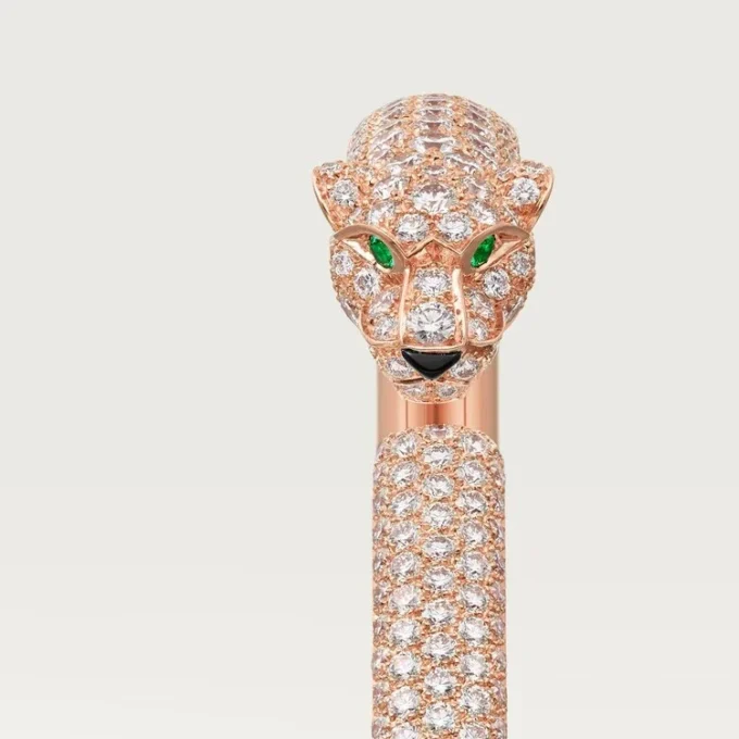 Panthere De Cartier-armband, liten modell, pavé