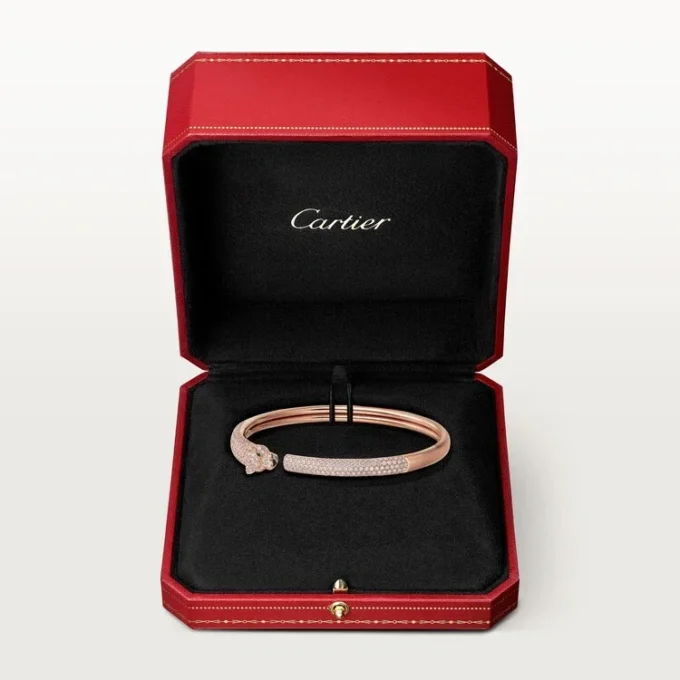 Panthere De Cartier-armband, liten modell, pavé