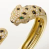 Panthere De Cartier-armband, medelstor modell, halvpavé