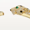 Panthere De Cartier-armband, medelstor modell, halvpavé