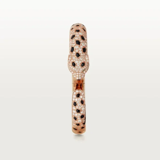 Panthere De Cartier-armband, medelstor modell, halvpavé