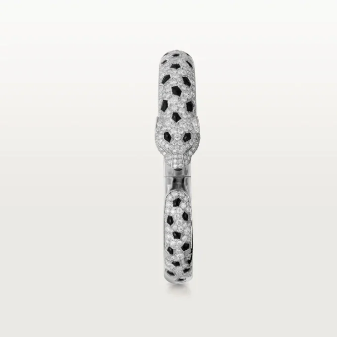 Panthere De Cartier-armband, medelstor modell, halvpavé