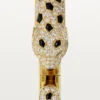 Panthere De Cartier-armband, medelstor modell, halvpavé