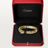 Panthere De Cartier-armband, medelstor modell, halvpavé
