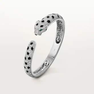 Panthere De Cartier-armband, medelstor modell, pavé