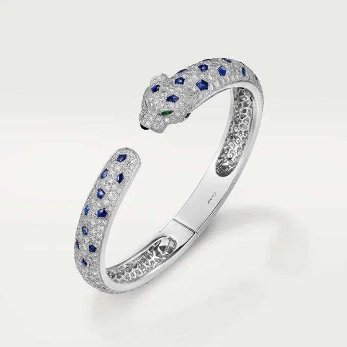 Panthere De Cartier-armband, medelstor modell, pavé