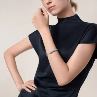 Panthere De Cartier-armband, medelstor modell, pavé