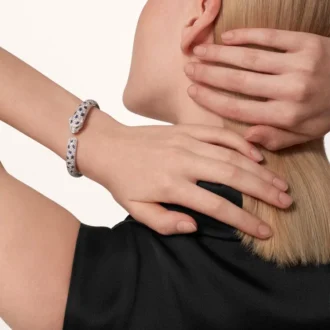 Panthere De Cartier-armband, medelstor modell, pavé