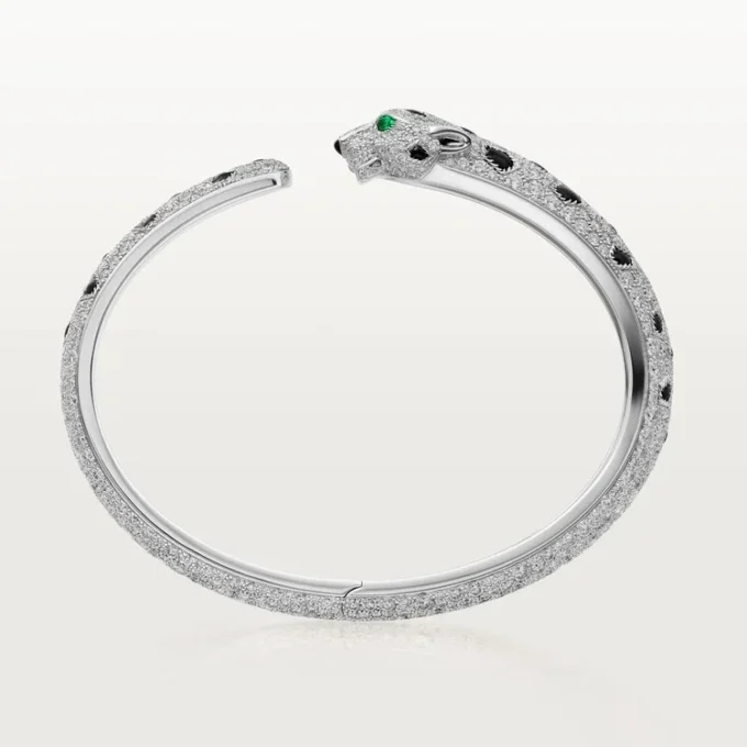 Panthere De Cartier-armband, medelstor modell, pavé
