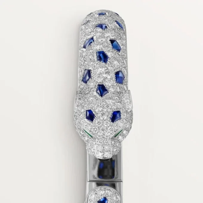 Panthere De Cartier-armband, medelstor modell, pavé