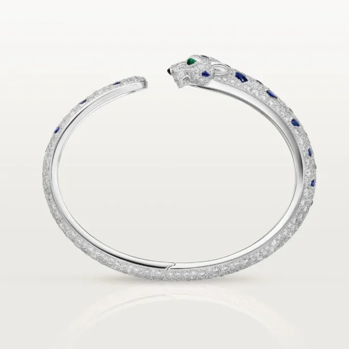 Panthere De Cartier-armband, medelstor modell, pavé