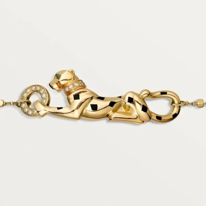 Panthere De Cartier-armband, på kedja, diamanter Panthere De Cartier-armband, på kedja, diamanter