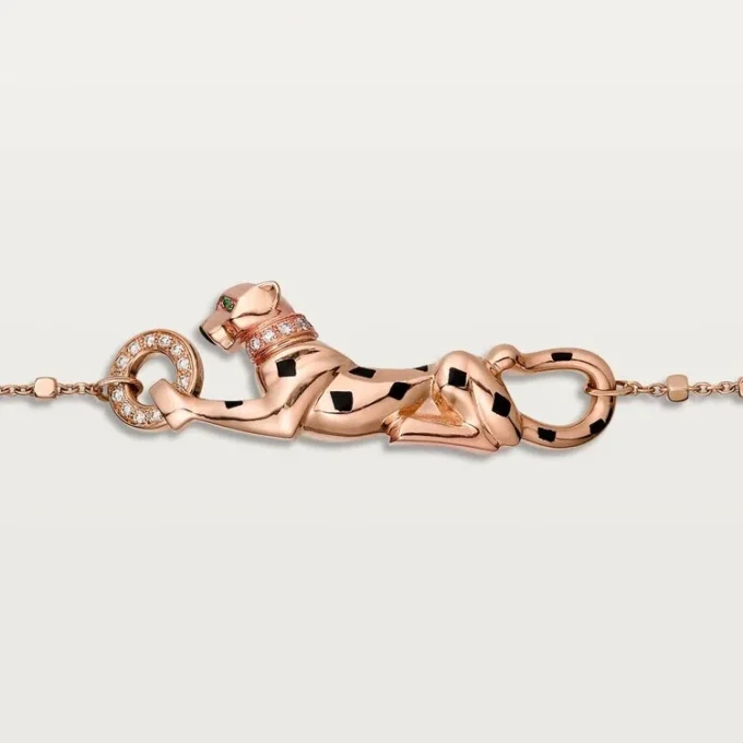Panthere De Cartier-armband, på kedja, diamanter Panthere De Cartier-armband, på kedja, diamanter