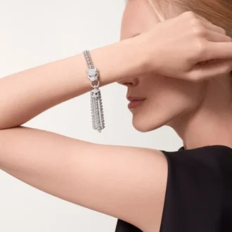 Panthere De Cartier-armband, på kedja, halvpavé