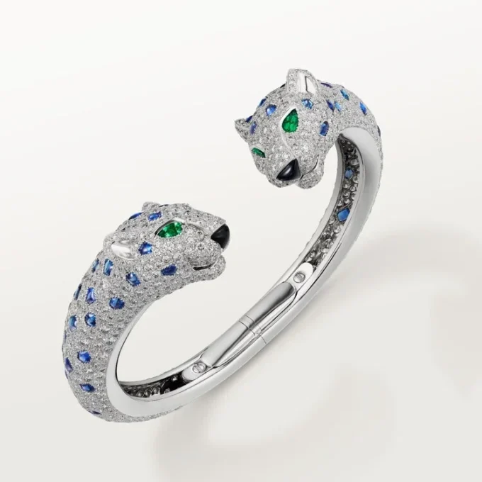 Panthere De Cartier-armband, safir, pavé Panthere De Cartier-armband, safir, pavé