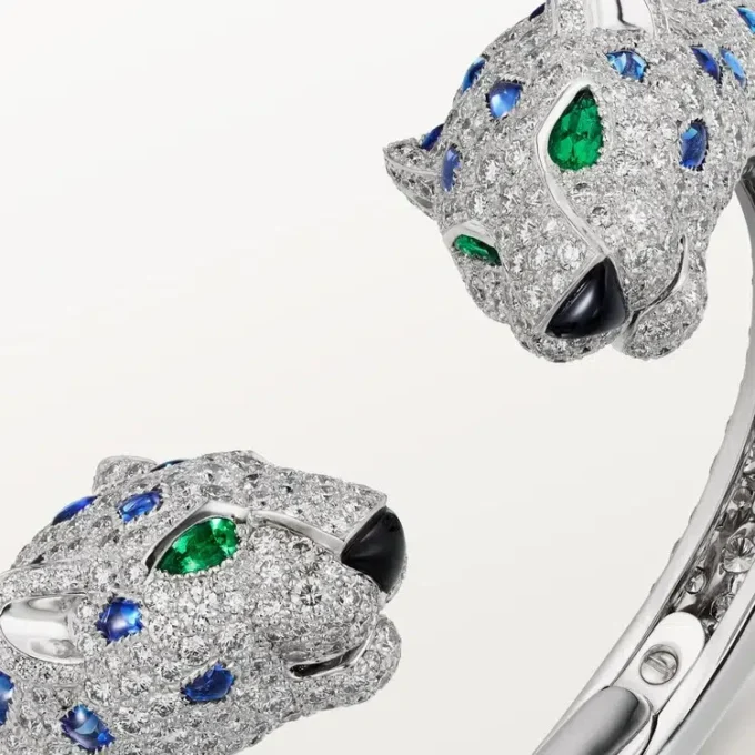 Panthere De Cartier-armband, safir, pavé Panthere De Cartier-armband, safir, pavé
