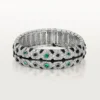 Panthere De Cartier-armband, smaragd, pavé Panthere De Cartier-armband, smaragd, pavé