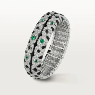 Panthere De Cartier-armband, smaragd, pavé