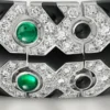 Panthere De Cartier-armband, smaragd, pavé Panthere De Cartier-armband, smaragd, pavé
