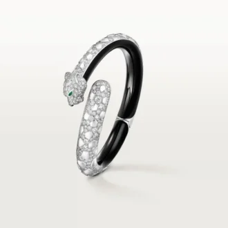 Panthere De Cartier-armband, svart lack, pavé
