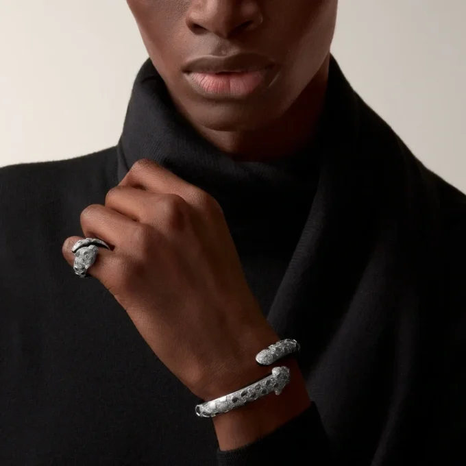 Panthere De Cartier-armband, svart lack, pavé Panthere De Cartier-armband, svart lack, pavé