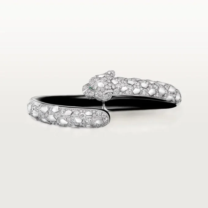Panthere De Cartier-armband, svart lack, pavé Panthere De Cartier-armband, svart lack, pavé
