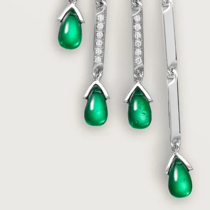 Panthere De Cartier-brosch – vitguld, smaragder, onyx, diamanter – Cartier Panthere De Cartier-brosch – vitguld, smaragder, onyx, diamanter – Cartier